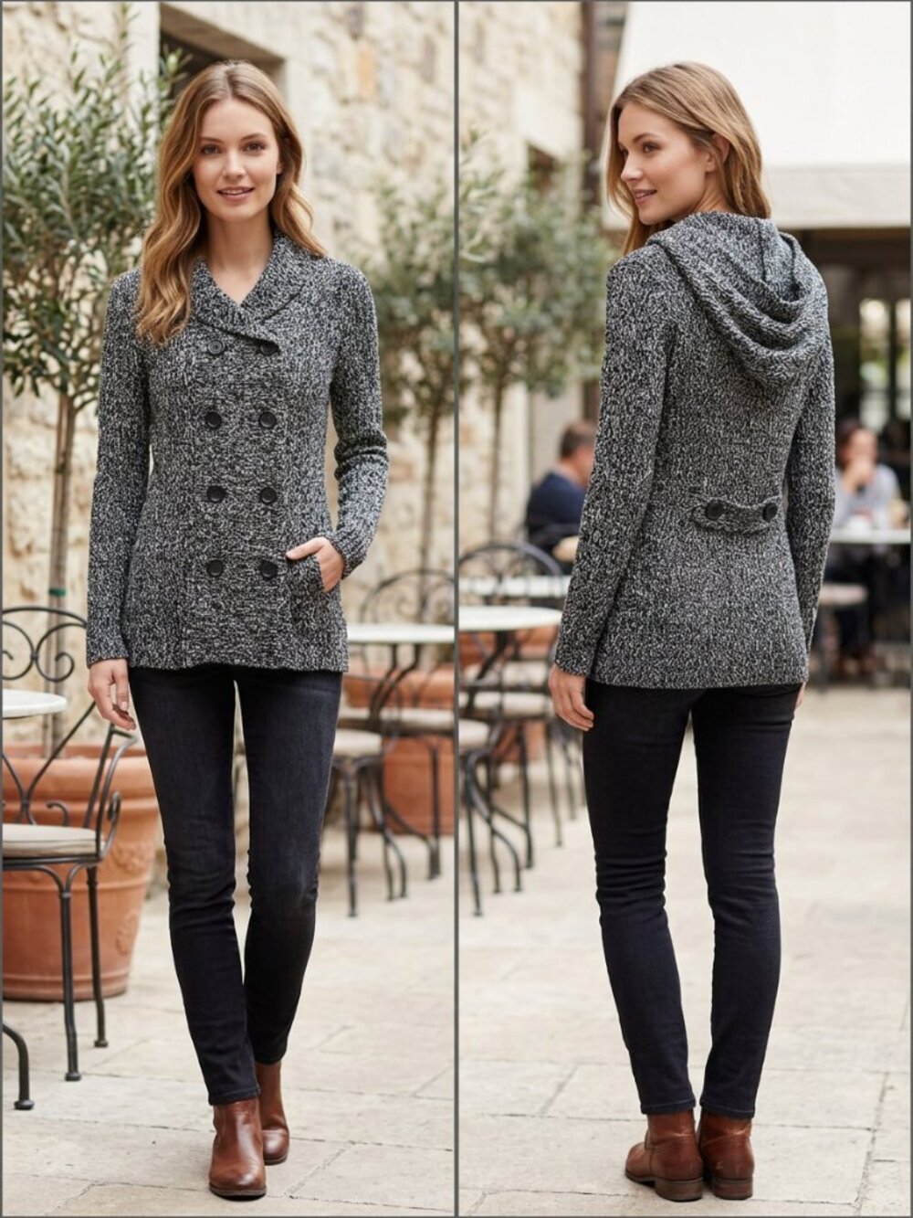 Creazioni Effeci Double Breasted Hooded Sweater